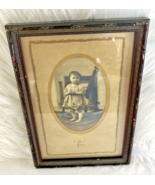 Vintage Photo in Wood Picture Frame 11&quot;x7.5&quot;, Pre-Owned - $353.16 MXN