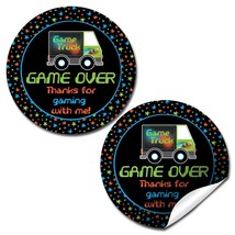 Game Truck Birthday Party Sticker Labels, 40 2" Party Circle Stickers  - £18.86 GBP