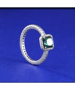 2017 Winter Release Sterling Silver Timeless Elegance Ring Green Crystal  - $23.51 CAD