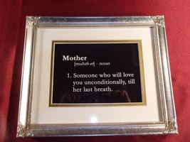 Mother&#39;s Day Photograph Framed In Silver Matted Frame 9.5&quot; X 11.5&quot; Perfect Gift - £22.79 GBP