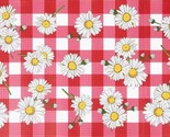 Anti-Fatigue PVC Floor Mat(18&quot;x30&quot;)DAISIES FLOWERS ON RED&amp;WHITE BUFFOLO ... - $24.74