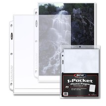 Pack of 20 1-Pocket BCW 8X10 Photo Pages (1-PROPHOTO-20) - £7.93 GBP