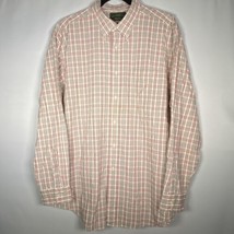 C.C. Filson Cream Plaid Long Sleeve Button Down Shirt Men&#39;s Sz Large 100... - $32.66