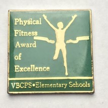 BCPS Elementary School Physical Fitness Pin Green Gold Tone Vintage Balt... - £8.60 GBP