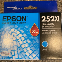 Epson Genuine  252XL Cyan Ink Cartridge -New lot of 2 - £20.24 GBP