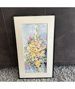 Joyse Lee Petersen “Floral Bouquet” Original Watercolor 10x20 Image Sign... - $379.11 CAD