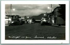 RPPC Street View Cars Shoe Midnight in June Seward Alaska AK 1940s Postc... - $35.59