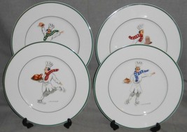 Set (4) Guy Buffet SKATING CHEFS SERIES PATTERN Dinner Plates GERMANY - £79.12 GBP
