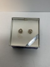 Vintage Marvella Faux Heart Shaped Earrings in Original Box - $15.95