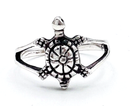 Sterling Silver Turtle Ring Size 6.5 - £15.64 GBP