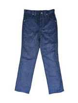 Vintage Wrangler Made In USA 14 Regular Straight Navy Blue Corduroy Jeans 27x28 - £37.55 GBP
