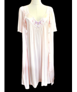 Vanity Fair Gown Robe Set Size M Pink Sleeveless Gown Short Sleeve Robe ... - £22.94 GBP