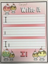 Ice Cream Ii Dry erase Mat - Laminated Activity Cards - £7.53 GBP