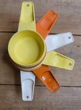 Tupperware Measuring Cups Complete Set of 6 Six in Orange Yellow Tan 1/4... - $29.69