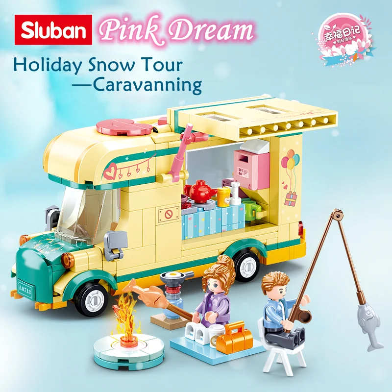 Sluban Building Block Toys Girls Dream Holiday Snow Tour 314PCS Bricks B0960 - £33.50 GBP