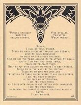 Raven Prayer Parchment-Like Page for Book of Shadows, Altar! - €1,07 EUR