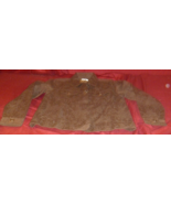 CHRISTOPHER &amp; BANKS LEAF PATTERN BROWN WESTERN LONG SLEEVE BUTTON UP SHI... - $344.13 MXN