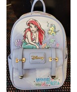 The Little Mermaid Ariel 11 Inch Vegan Leather Mini Backpack Purse - £69.75 GBP