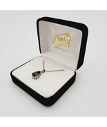 Vtg Sterling Silver Smoky Quartz (Pear 7.75 Ct) Pendant W/Chain Necklace - $95.72 CAD