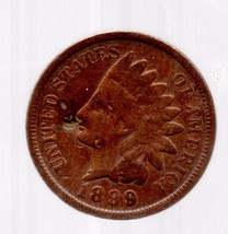 1899 Indian Head Cent Circulated and Pitted abt Fair - £5.62 GBP