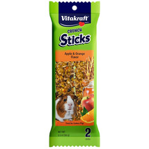 [Pack of 4] Vitakraft Crunch Sticks Guinea Pig Treats Apple and Orange Flavor... - £29.86 GBP