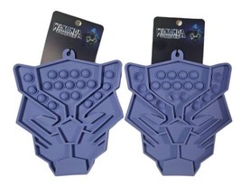 Marvel Black Panther Wakanda Forever Silicone 7.5&quot; X 7&quot; Purple Trivet Lot Of 2 - £7.64 GBP