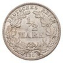 1909-D Germany 1/2 Mark Silver Coin KM #17 Choice Uncirculated Condition - $229.75