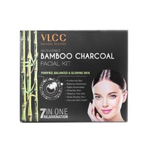 VLCC Activated Bamboo Charcoal Facial Kit For Purified- Balanced &amp; Glowing Skin( - £27.16 GBP