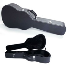 39&quot; Classical Guitar Hard Case Microgroove Flat Black Artificial Leather - $118.99