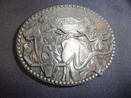 ZEE SERIES Cattle Drive Rodeo Cowboys Cow Bull Longhorn Vintage ADM Belt... - $11.74