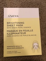 Avon Anew Sheet Mask Brightening Box Of 4 Single Use Masks - £14.59 GBP