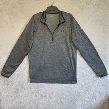 Under Armour Coldgear Men&#39;s Sweatshirt LGT Gray Loose Long Sleeve 1/4 Zip - $16.34