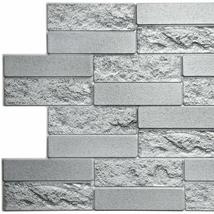 Dundee Deco PG7059 Grey Faux Cement Brick, 3.2 ft x 1.6 ft, PVC 3D Wall Panel, I - £7.82 GBP+