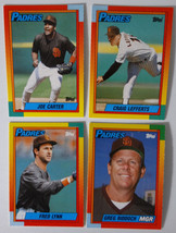 1990 Topps Traded San Diego Padres Team Set of 4 Baseball Cards - £1.56 GBP