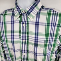 Gant Rugger The Hugger Long Sleeve Button-up Plaid Shirt Size L New Haven - £21.13 GBP