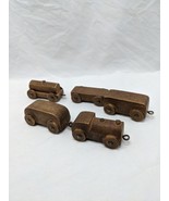 Lot Of (5) Vintage Wooden Children&#39;s Train Toys 2.5&quot;  - $29.70