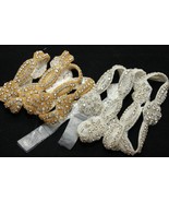 Gold Rhinestone Applique, Rhinestone Belt Applique, Crystal Sash Belt Ap... - $103.00