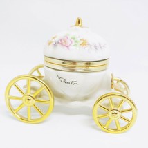 VTG 1985 Valentin Italy Ceramic Cinderella Pumpkin Carriage Trinket Jewelry Box - £54.86 GBP