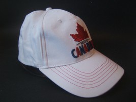 Molson Canadian Embroidered Beer Hat One Size Fitted White Red Blue Baseball Cap - £12.08 GBP