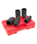 5pcs 1/2in Square Large Metric 30-36mm Extra Deep Impact Axle Sockets - £33.25 GBP