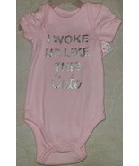 New - One - sie pink - I Woke Up this... Cute sz 6/9M (K) - £6.63 GBP