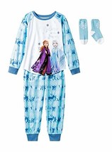 Frozen Anna and Elsa Believe in The Journey Girl&#39;s Flannel Pajama and So... - $410.00 MXN
