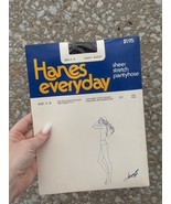 Vintage ‘78 Hanes Everyda Sheer Stretch Pantyhose Barely Black C-D NEW - $12.99