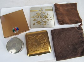 Vintage 1950&#39;s compact lot x4 pouches REX 5th Ave - £36.93 GBP