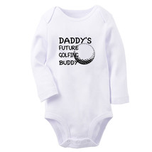 Daddy&#39;s Future Golfing Buddy Funny Baby Bodysuits Newborn Romper Infant Jumpsuit - £9.43 GBP