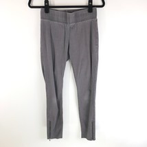 LOFT Outlet Lounge Womens Leggings Pull On Zip Ankle Crop Gray XS - £11.40 GBP