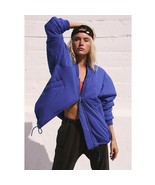 New Free People FP MOVEMENT Midnight Moon Solid Bomber Jacket $168 LARGE... - $135.40 CAD
