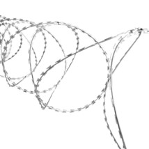 vidaXL Clipped Concertina Razor Wire - Galvanized Steel, 196.9' Long, Durable - $1,884.08 MXN