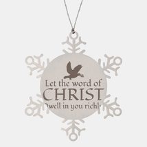 Motivational Christian Stainless Steel Bracelet, Let The Word of Christ ... - £19.54 GBP