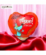 Inflatable Cushion Wolf Alberto Many Heart Wishes Dedicated Year 1993 Si... - $22.60